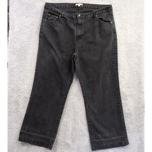 Woman Within High Rise Jeans Women's Size 24W Stretch Denim Black Wash